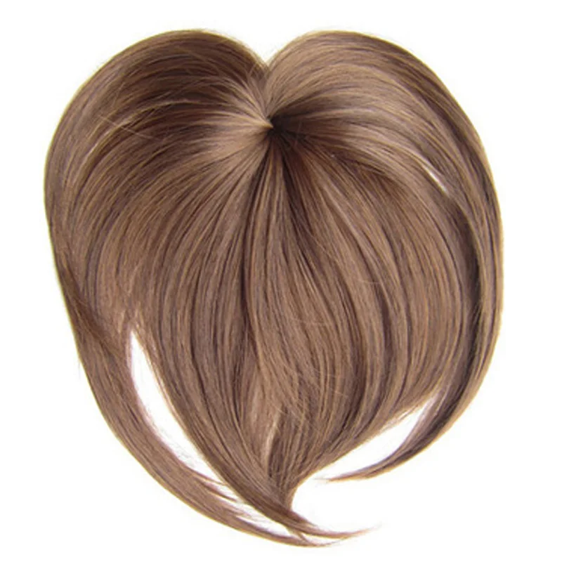 Zolin-extensión de flequillo de pelo sintético, Clip en el cabello, peluca Invisible con flecos falsos