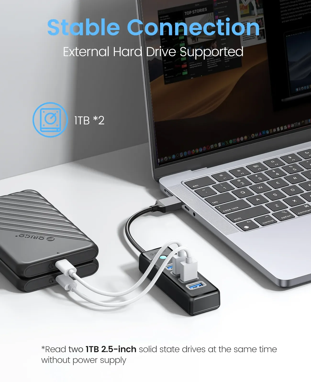 ORICO-divisor Multi tipo C 4 puertos USB 3,0 HUB 5Gbps adaptador OTG de alta velocidad para PC accesorios de ordenador Macbook Pro
