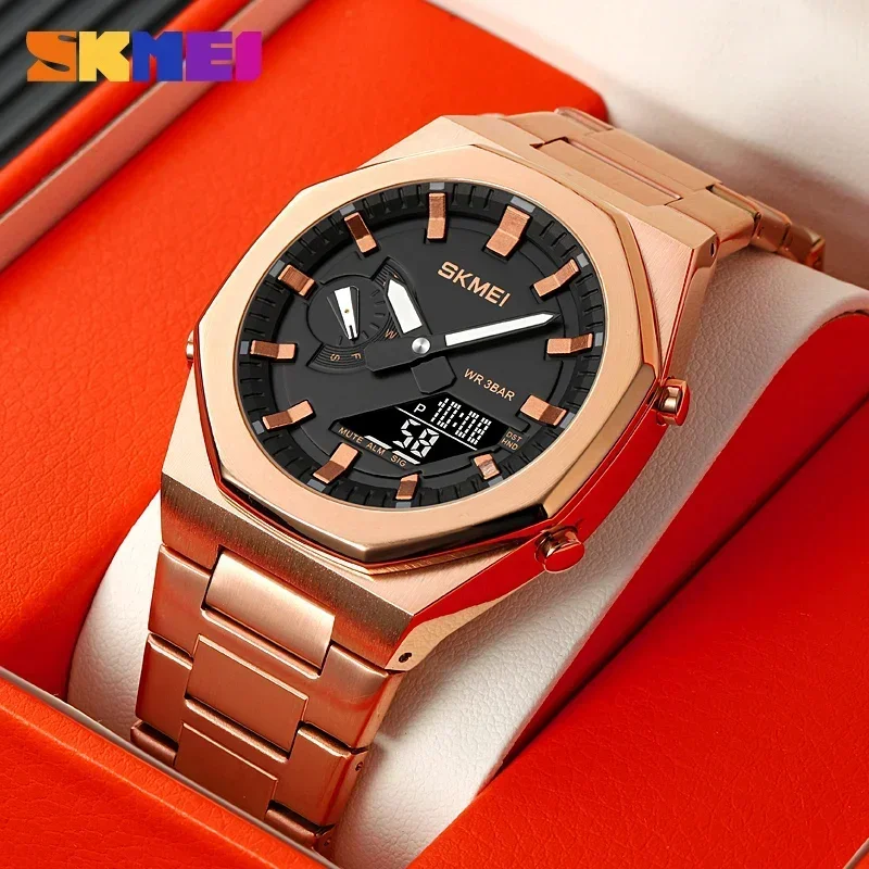Reloj SKMEI de cuarzo informal a la moda para negocios, reloj de pulsera resistente al agua con fecha ligera 1816, reloj Masculino, relojes deportivos para hombre
