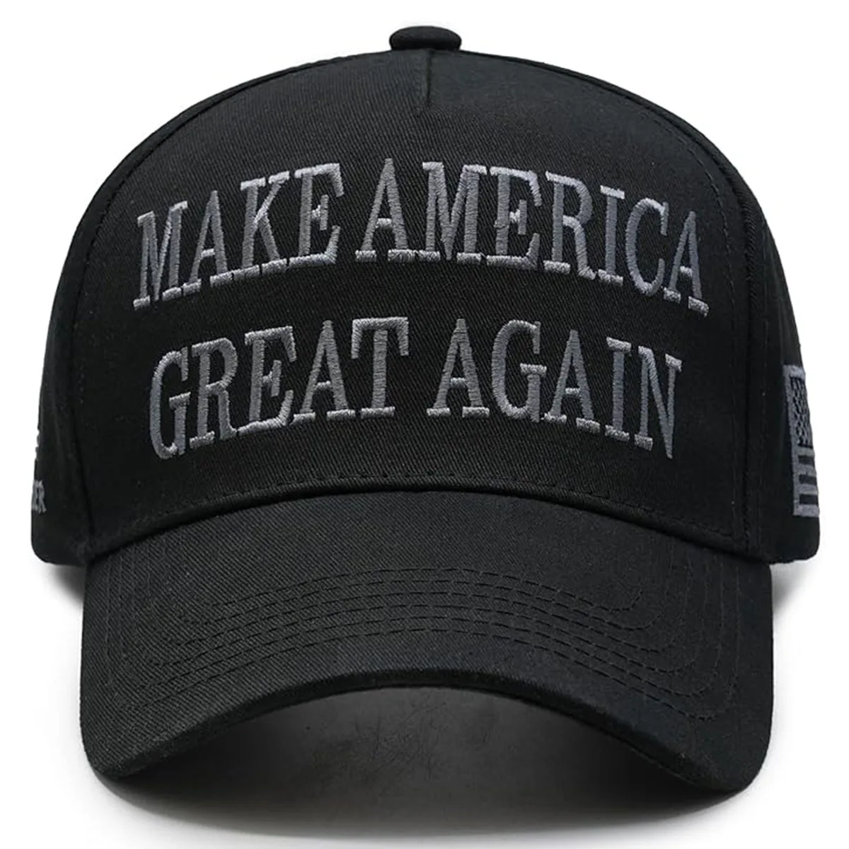Sombrero negro Never Surrender Maga, gorra de béisbol ajustable bordada, color negro, 1 ud.