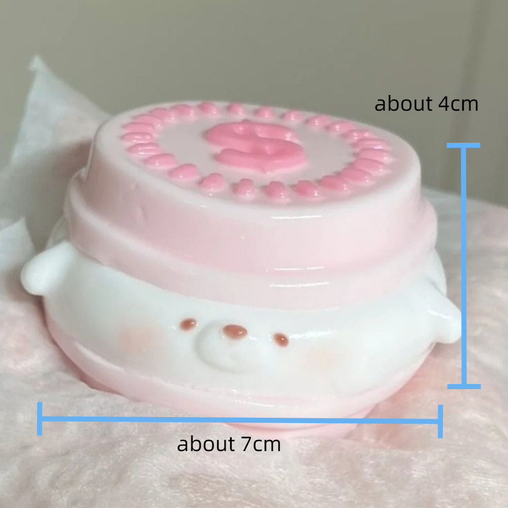 Sticky Cute Cat Cheese Bread Pinch Toy Pressure Relief Soft Fingertip Toy Relieving Squeeze Decompression Slow Rebound Toy