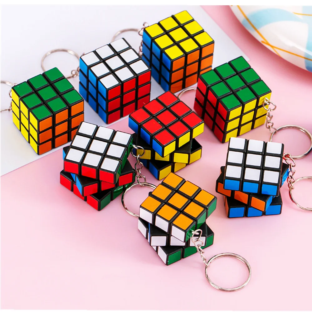 12 ชิ้น 3 เซนติเมตร Mini Magic Cube ของเล่นเพื่อการศึกษาเด็กอนุบาลรางวัลเด็กวันเกิด Party โปรดปราน Goodie กระเป๋า Pinata Fillers