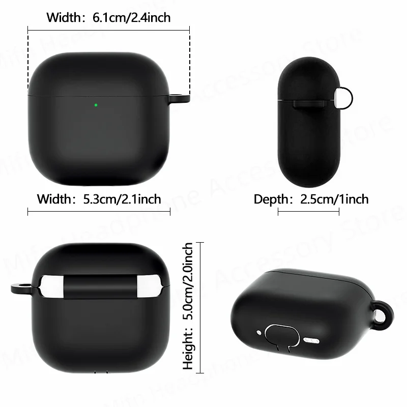 for 2025 AirPods Pro 3 earbuds Solid color Earphone Protector cases with keychain liquid silicone cases AirPod 4/Pro 3 USB C
