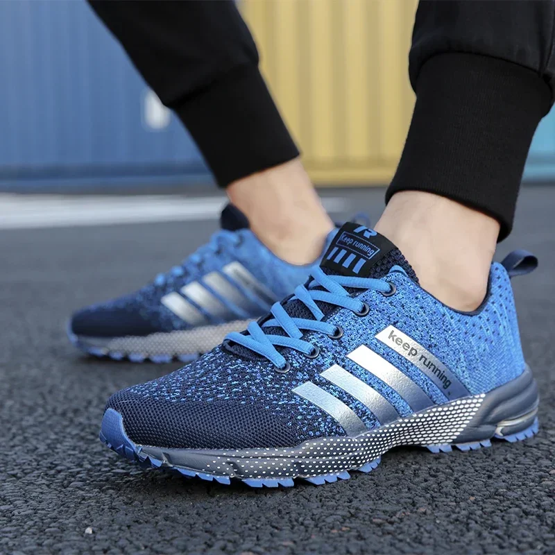 Scarpe da ginnastica casual da uomo Scarpe sportive traspiranti estive Scarpe da corsa leggere in rete per esterni Scarpe da passeggio per tennis da jogging atletiche
