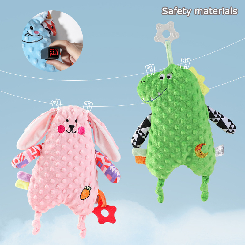 子供のための柔らかい赤ちゃんのおもちゃ,幼児のおもちゃ,0,6,12か月,モンテッソーリぬいぐるみ,ガラガラ,ベル付きの1年間のシリコン歯がためリング