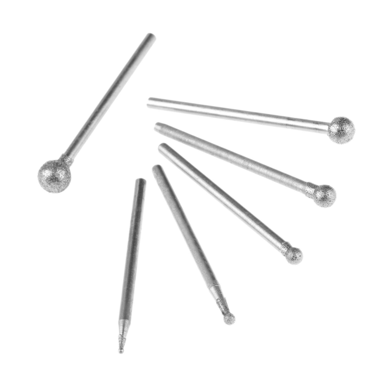 6 Chiếc 1/2/3/4/5/6Mm Kim Cương Hình Cầu Đánh Bóng Đầu Mài Gắn điểm Xay Hơi Cho Máy Đa Năng Dremel Dụng Cụ Xoay 2.35Mm Vít