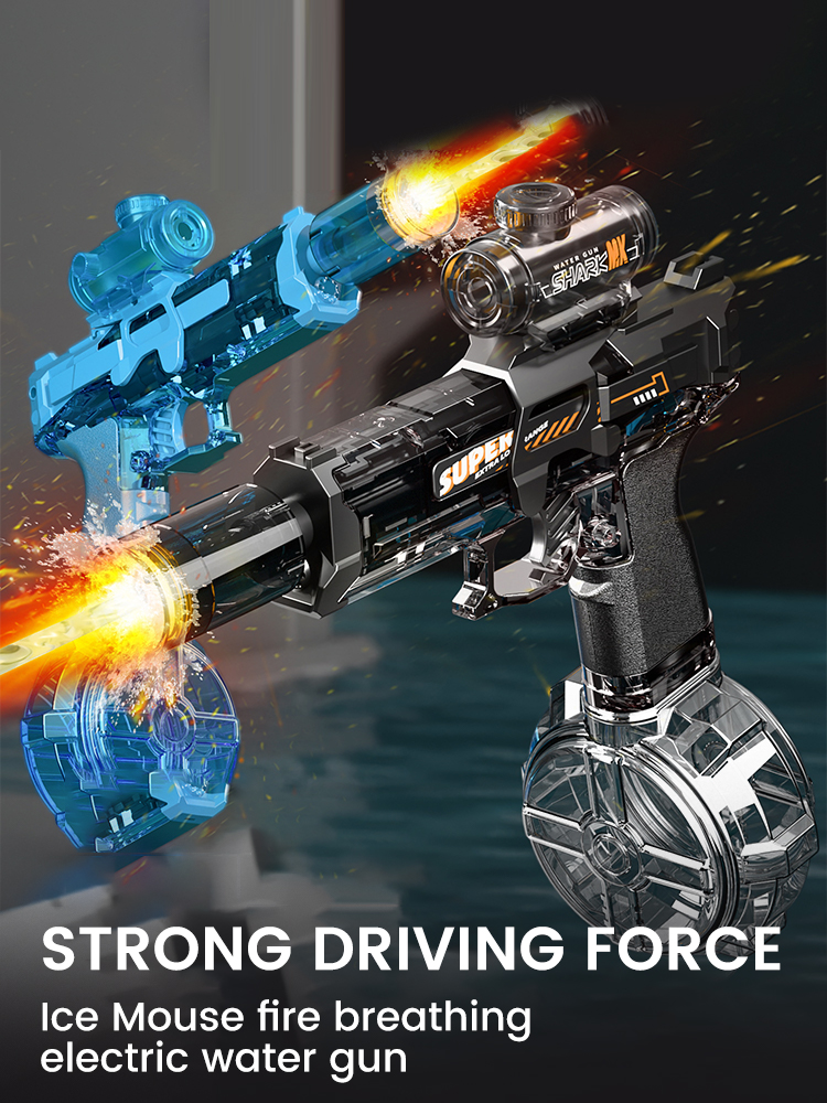 New Led Electric Water Guns with  For Adults Powerful Squirt Automatic Water Blasters Summer Outdoor Beach Toy For boys Kid Gif