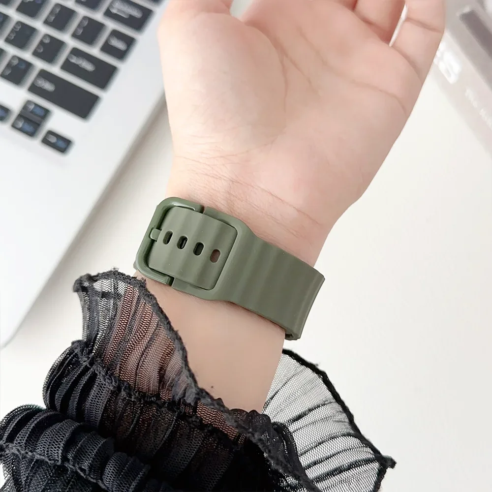 Original Band for Samsung Galaxy watch 7 6 5 4 44mm 40mm/FE/Pro/classic Silicone sport belt bracelet correa Galaxy watch 7 Strap