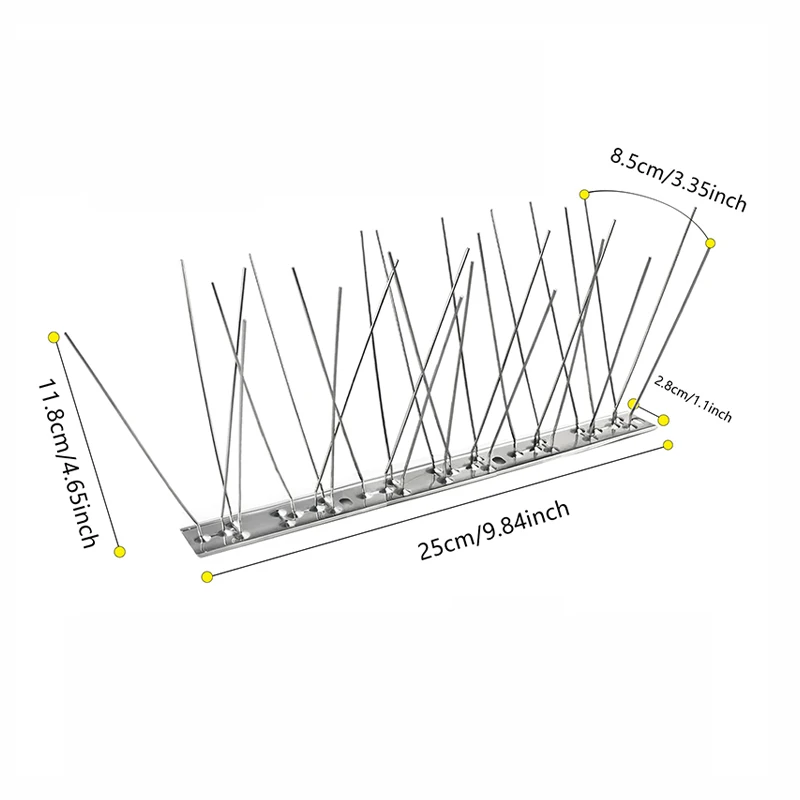 BIRD Spikes Repellent อุปกรณ์กับนกพิราบ Crows Repeller กลางแจ้ง Defense Scare นกสวน Scarecaper ภายนอก Anti Gadgets