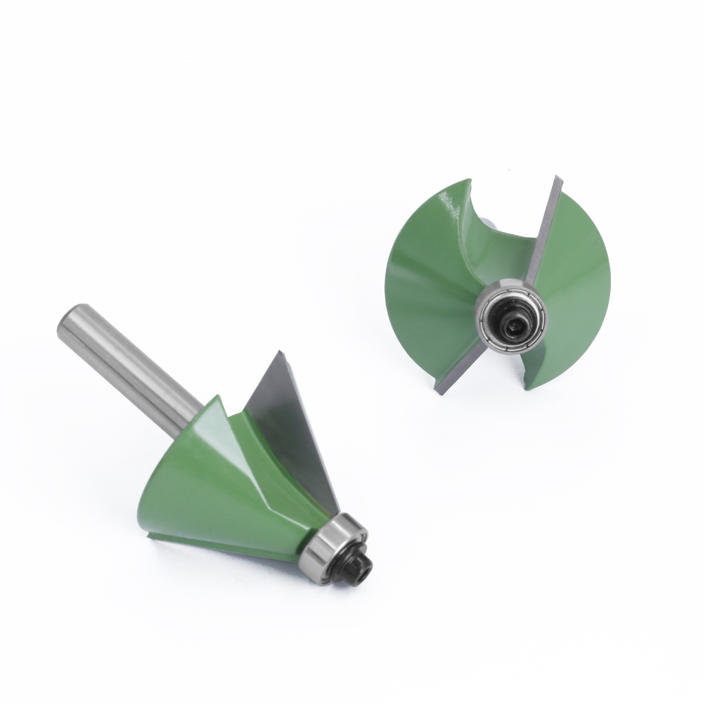 LAVIE, 1 pieza, broca enrutadora de chaflán de vástago de 8mm, fresa de borde biselado de 11-45 grados para máquinas herramientas de carpintería de madera