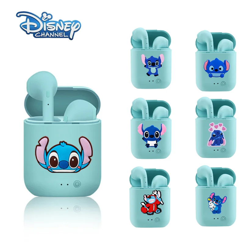 Disney-auriculares inalámbricos Stitzer TWS i7 Mini 2, cascos con Bluetooth 5,0, micrófono, estuche de carga, manos libres, novedad