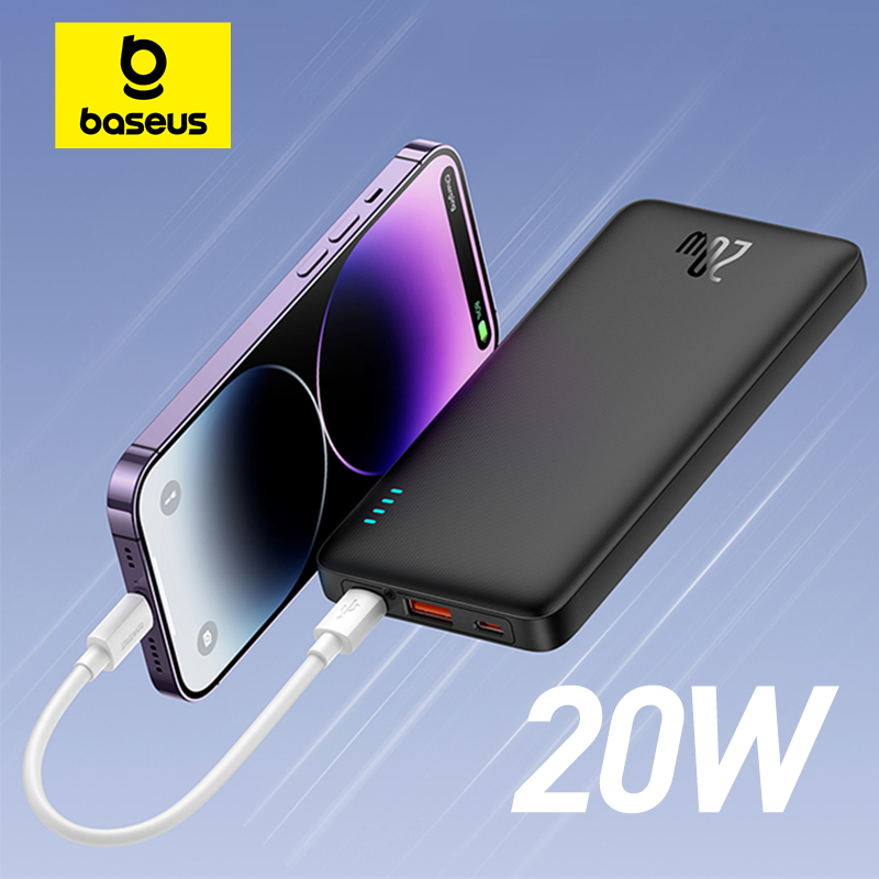 Baseus Airpow 20 Вт Power Bank 10000 мАч 20000 мАч Powerbank с быстрой зарядкой для iPhone 16/15/14/13/12 Xiaomi batterie externe