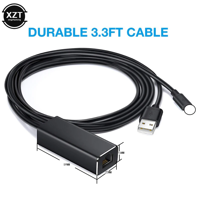 Адаптер сетевой Ethernet с Micro USB на RJ45, 100 Мбит/с