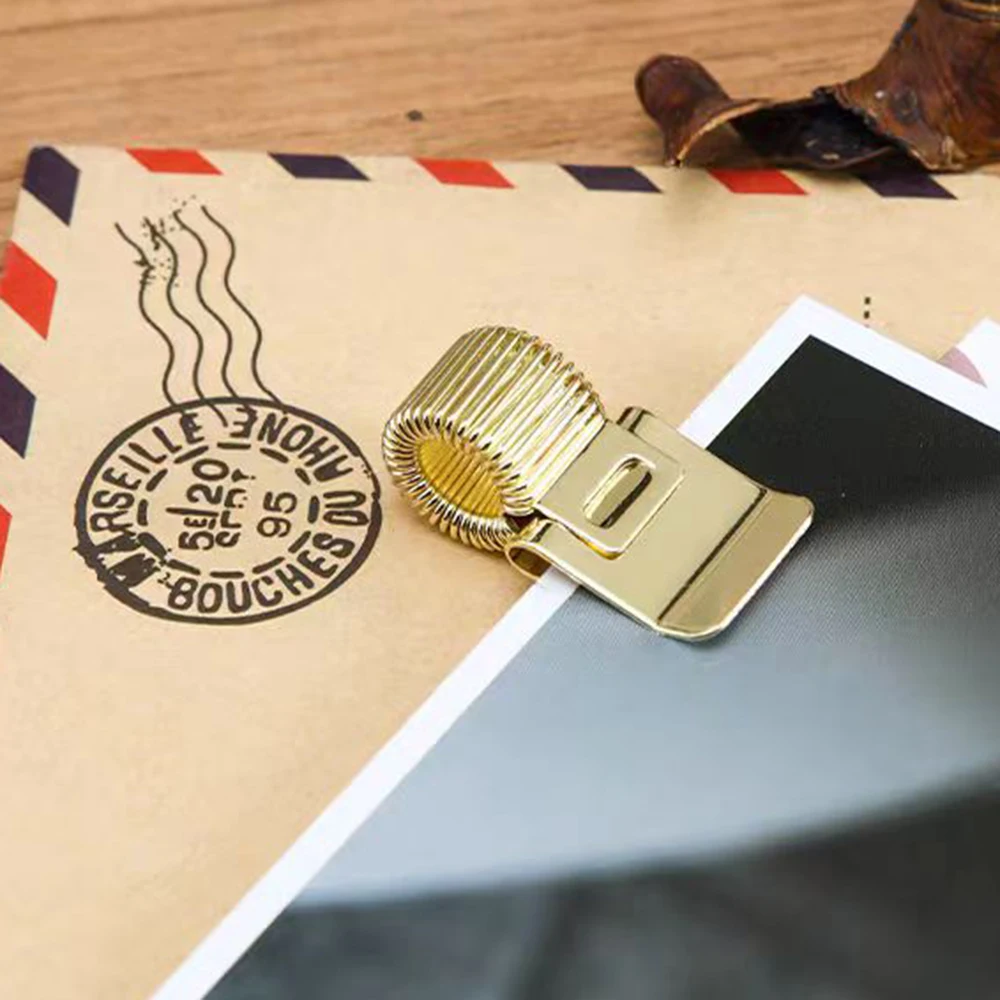 1/3PCS Notepad Portable Spring Pen Slot Multifunctional Telescopic Spring Electroplating Pen Clip Fixed Stationery Accessories