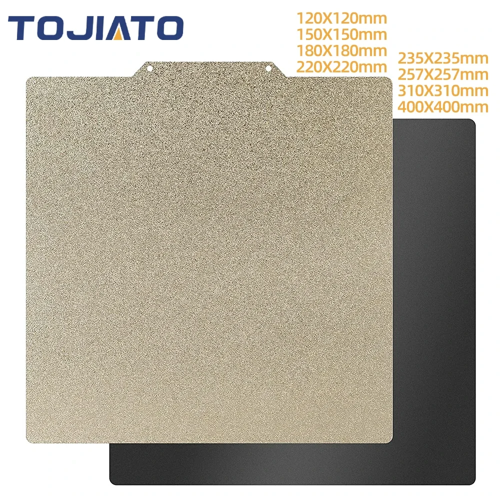 Magnetic PEI Powder Sheet 120/150/180/220/25/310/400mm Double Sided Spring Steel Sheet Textured For Ender 3 CR10 P1P  Build Plat