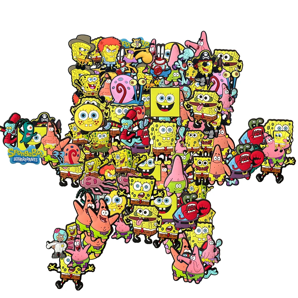 20 pz/set Pendenti e Ciondoli Accessori per Scarpe in PVC Cartoon Divertenti Decorazioni di Moda SpongeBob SquarePants Per Le Donne Degli Uomini Regali Unisex