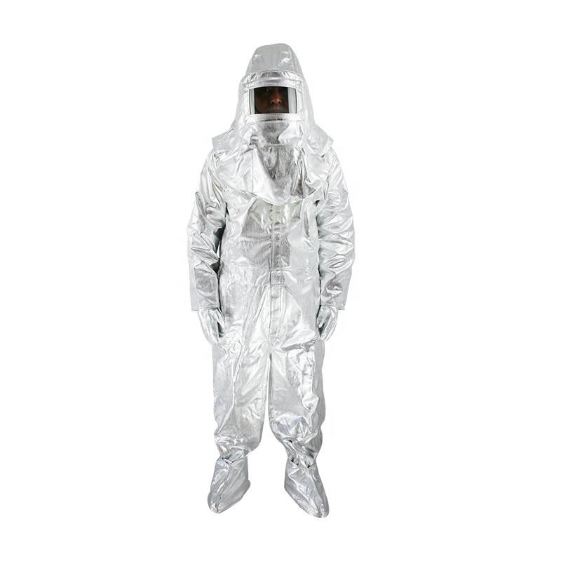 High Quality 500 Degree Thermal Radiation Heat Resistant Aluminized Suit Fireproof Clothes firefighter uniform