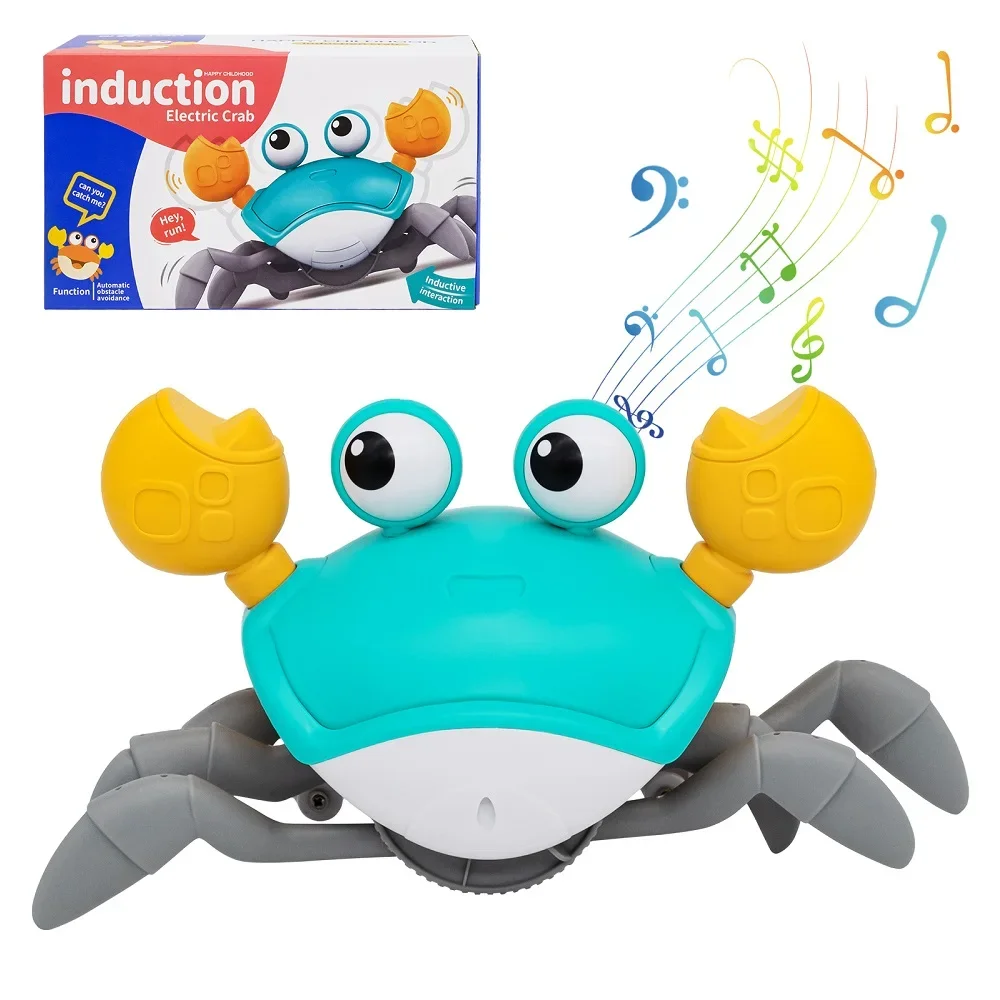 Tanzende Krabbe, Run Away-Spielzeug für Babys, Krabbeln, interaktive Fluchtkrabben, elektronisches Spielzeug für Kinder, Geburtstag, Weihnachten, Geschenk, keine Batterie