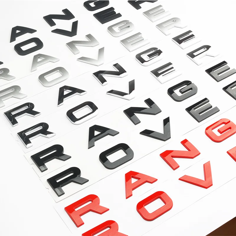 3d abs logotipo range rover emblema letras capô do carro emblema adesivo para range rover l320 l322 l405 l494 vouge descoberta evoque