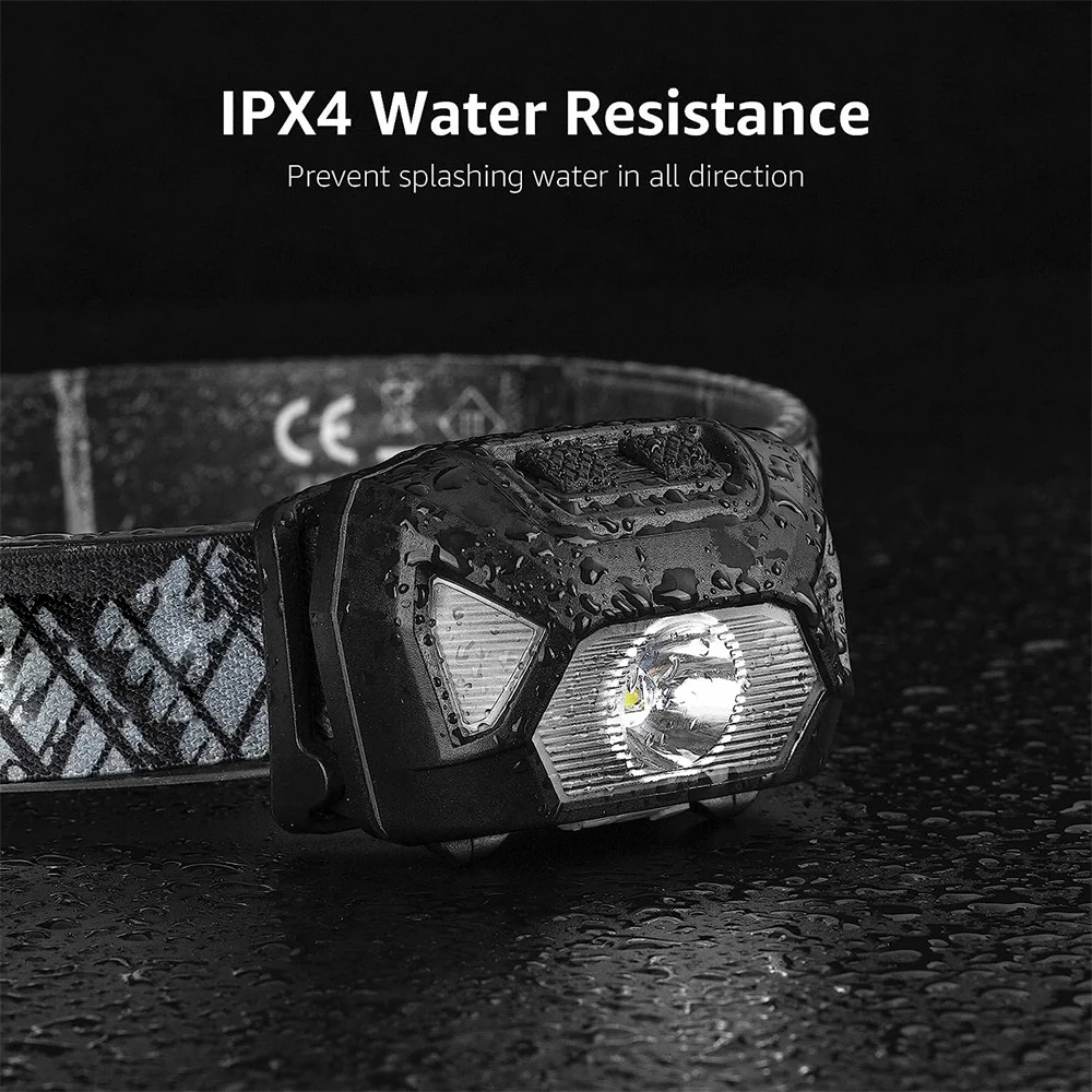 6 modos usb recarregável farol ipx4 à prova dwaterproof água lanternas led lâmpada de cabeça com luz verde vermelha para pesca ao ar livre