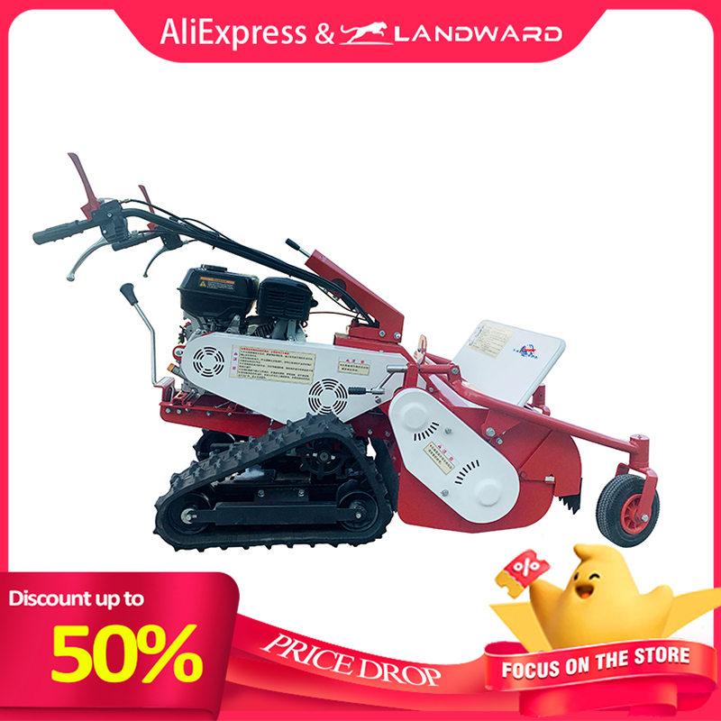 Marca LANDWARD Hillside Mini gasolina pendiente Control remoto batería cortacésped sobre orugas al por mayor personalizado