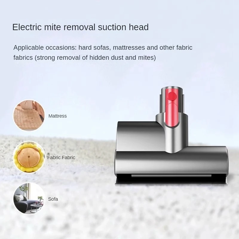 Mini Motorized Tool Brush Head For Dyson V7 V8 V10 V11 V15 Stick Vacuum Cleaner Mite Removal Suction Head Replacement