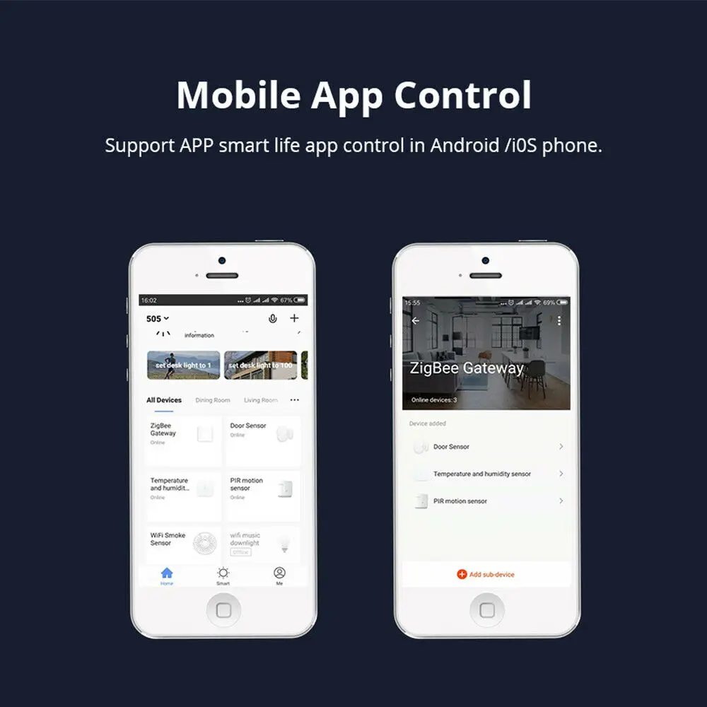 Escenario inteligente Tuya Zigbee, botón de 4 teclas, control remoto inalámbrico, movimiento PIR, Sensor de puerta de escena de 1 tecla, seguridad del hogar para Alexa y Google Home