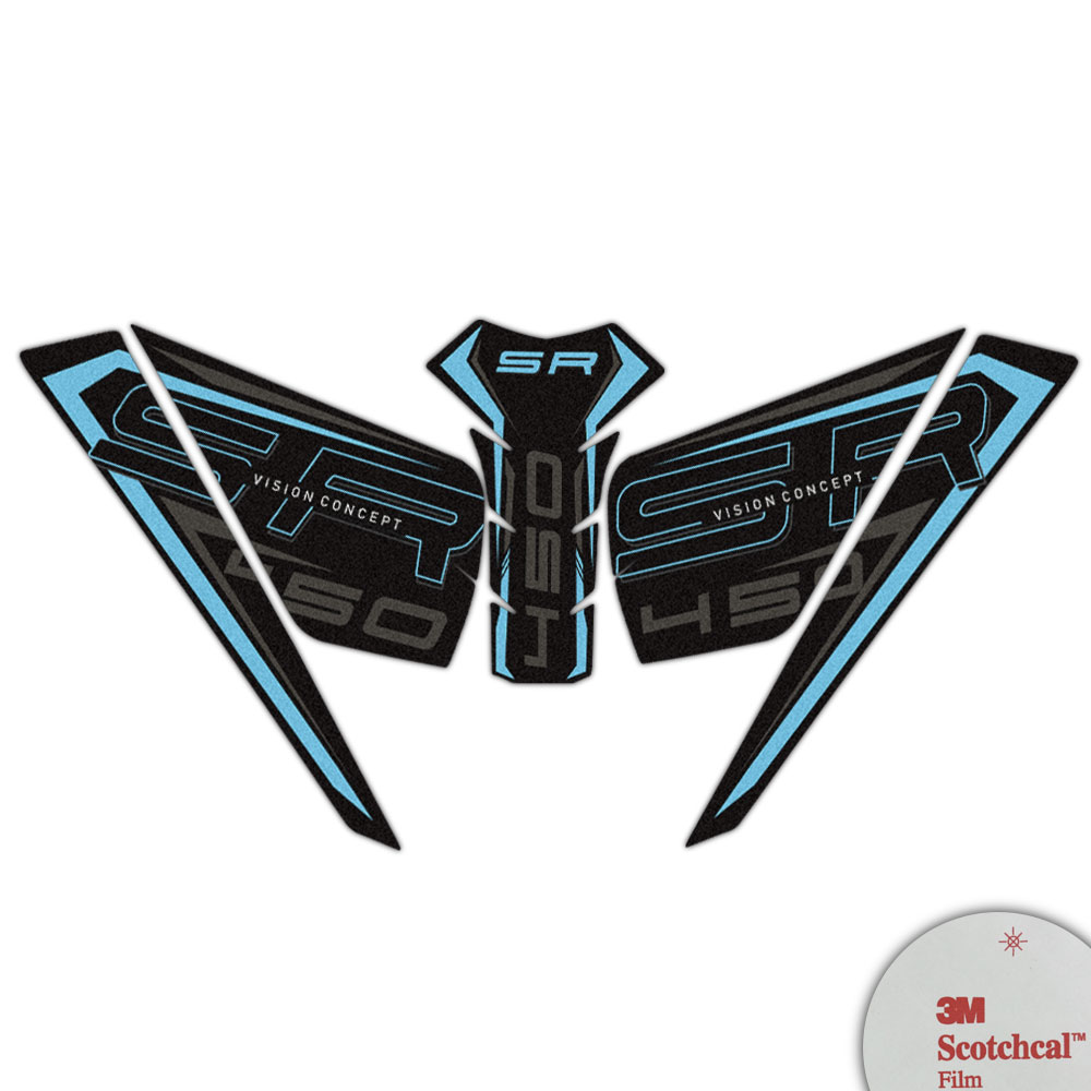 450SR 3M esmerilado accesorios de motocicleta pegatina Kit de calcomanías Protector de almohadilla de depósito de combustible antideslizante para CFMOTO 450SR