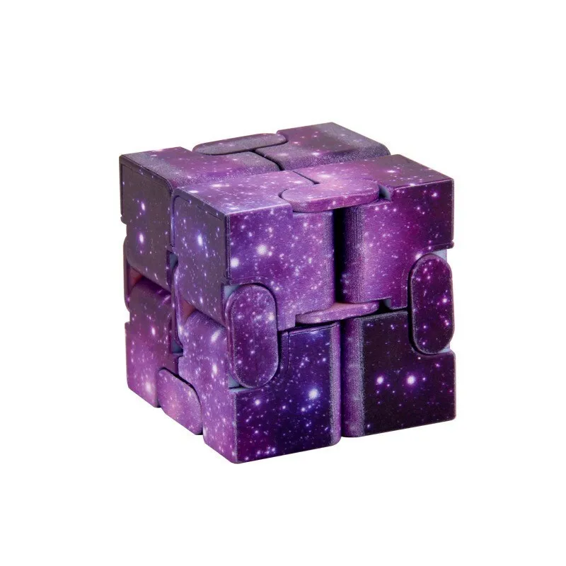 Cube Fidget de noël polyvalent et infini coloré, Cube de ciel étoilé coloré et ensemble de jouets à poignée Fidget