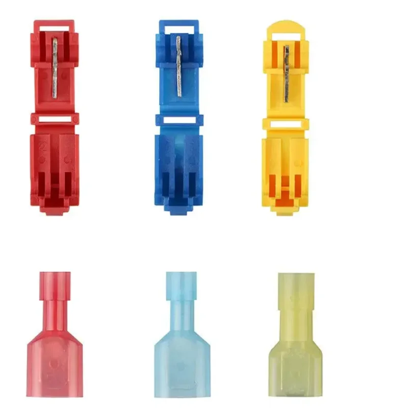 120/240PCS T Tap Wire Terminals Self-Stripping Quick Connecting Splice Electrical Wire Connectors Insulated Male