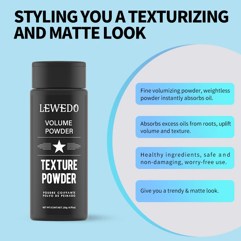 Haar-Styling-Puder, Ölkontrolle, Haar-Puder, flauschiges Haar-Puder, erhöht das Haarvolumen, sofort langanhaltendes Styling für Männer und Frauen