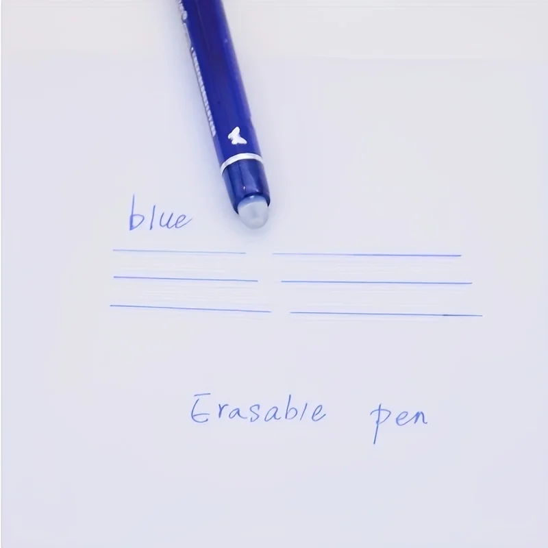 6pcs 0.5mm Erasable GEL ชุดปากกา 6 สีหมึกเขียนปากกาเจลเติมแท่งล้างทําความสะอาดได้ Handle สําหรับโรงเรียนเครื่องเขียนอุปกรณ์สํานักงาน