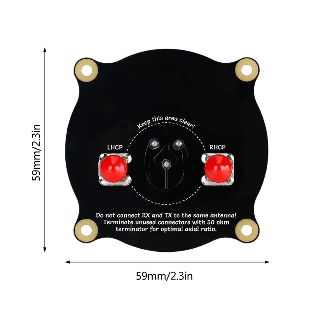 5.8GHz Triple Feed Patch Antenna SMA / RP SMA Directional Circularly Polarized Antenna for FPV Fatshark Goggles RC Drone