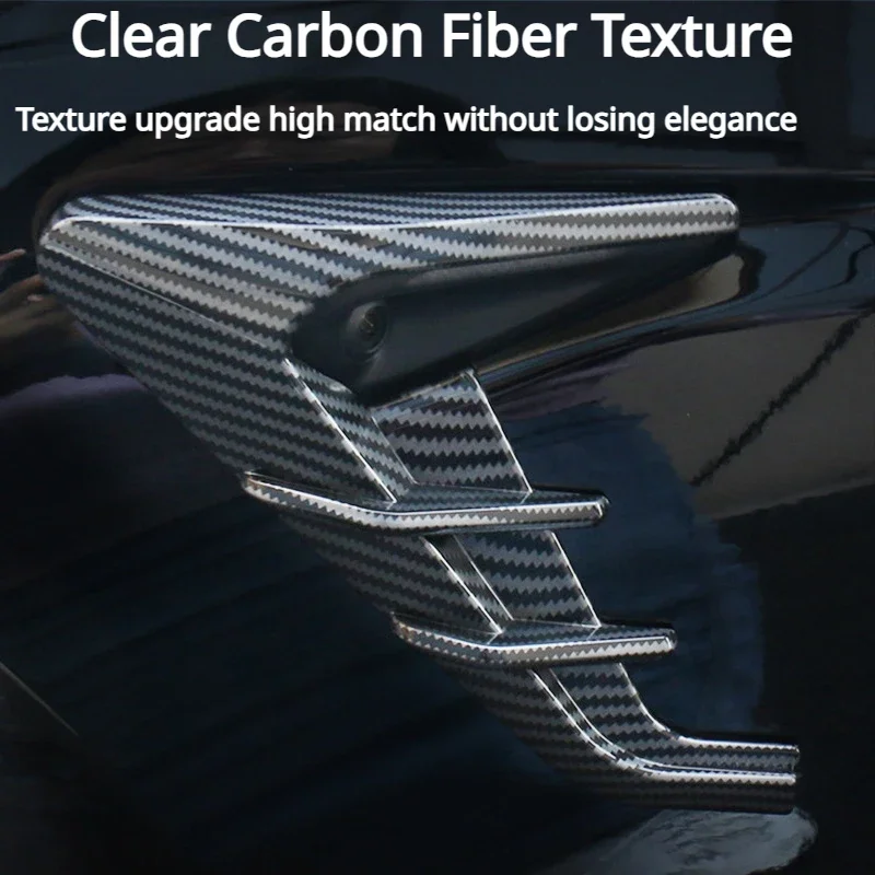 Side Camera Cover for Tesla Model Y/3+ Highland 2024 Leaf Board Camera Protective Cover Thunder Side Sign Decoration Accessories