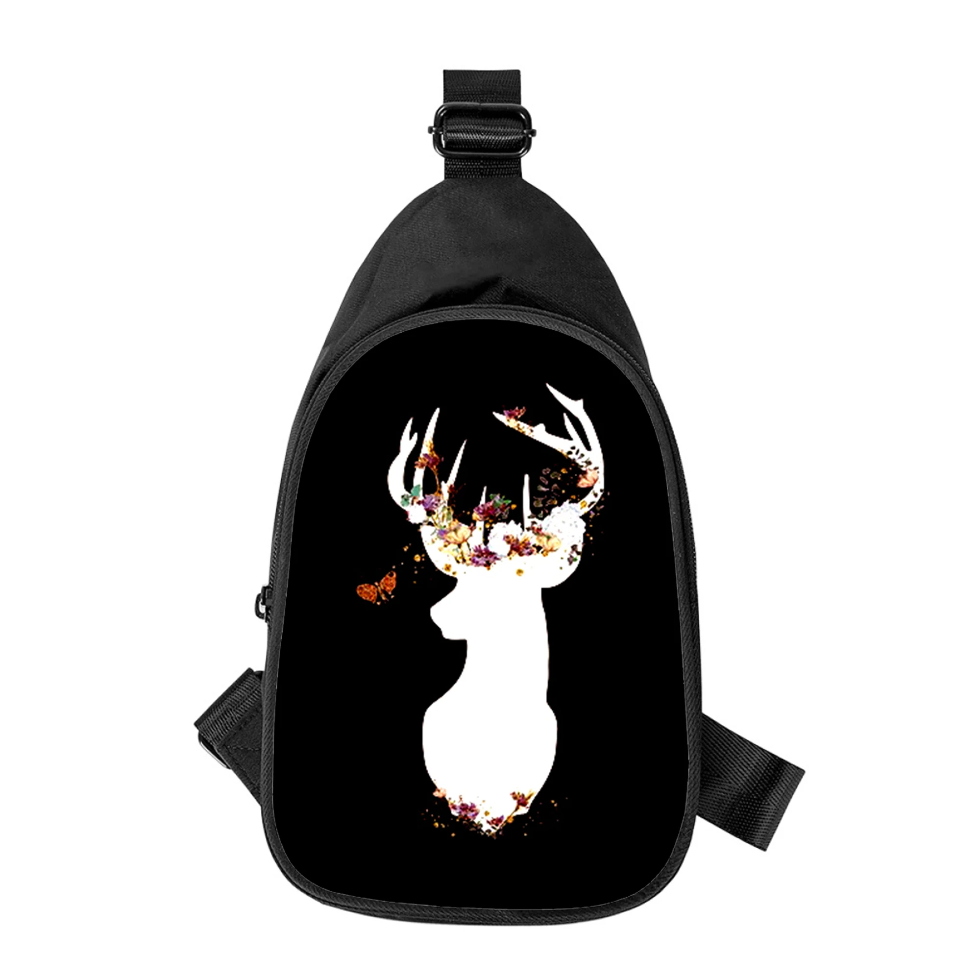 Tier niedlichen Hirsch 3D-Druck neue Männer Kreuz Brusttasche diagonal Frauen Umhängetasche Ehemann Schule Taille Pack männliche Brust Pack