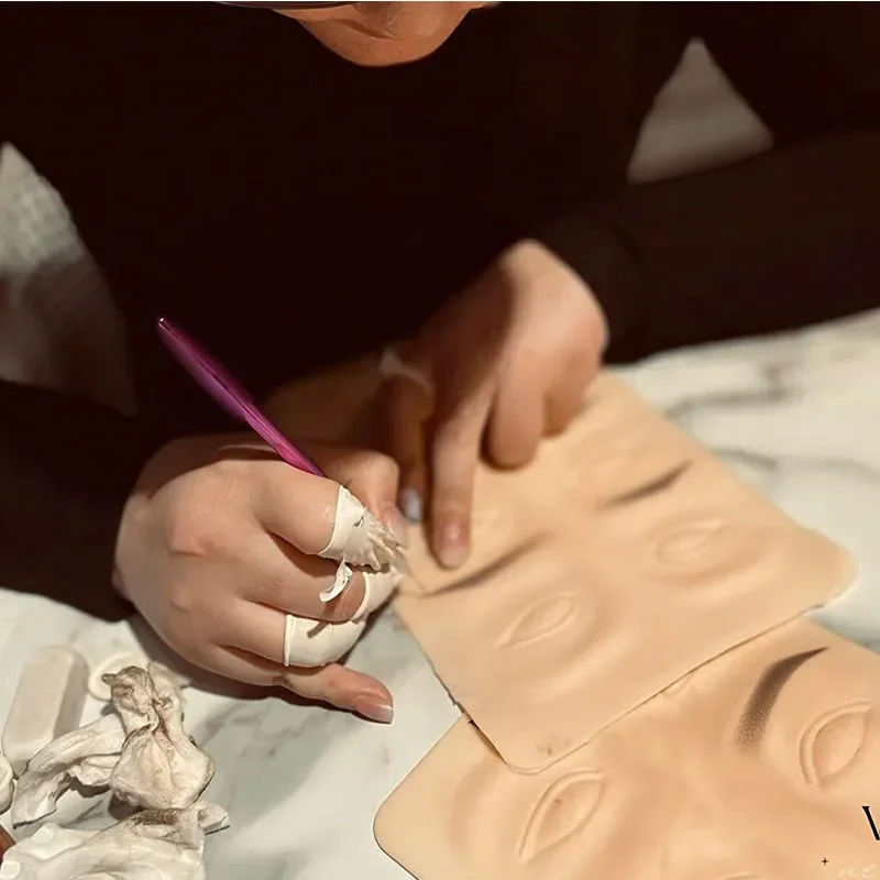 Suministros de Microblading para práctica de tatuaje, delineadores de cejas, práctica de piel de látex, maquillaje permanente, herramienta de entrenamiento para tatuaje de cejas