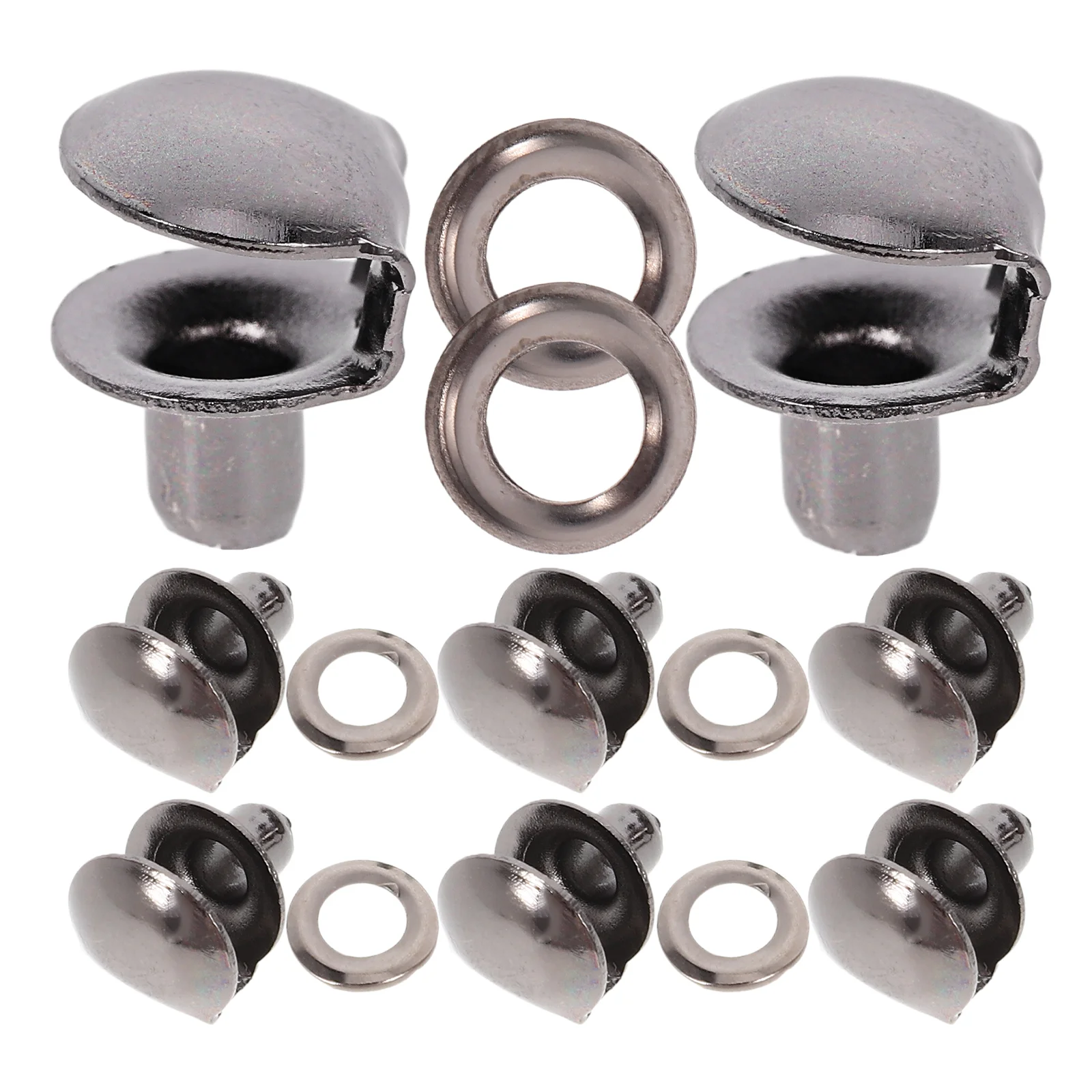 10 Pcs Metal Shoelace Buckles Boot Lace Hooks Repair Kit Hiking Shoes Accessories Shoe Repairing Hardware Silver Color Outdoor