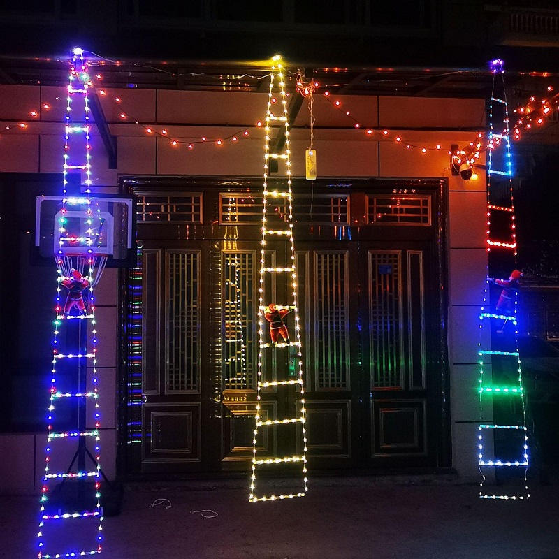LED-Weihnachtsliter-Lichterkette mit Weihnachtsmann-Puppe, Lichterkette mit Fernbedienung für Innen- und Außenbereich, Hausgarten, Weihnachtsdekoration