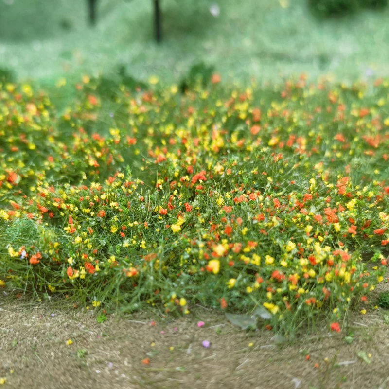 Mesh Filamentous shurb Flower Model Vegetation Leaf Powder Fine Particle Train Army Sand Table Model Scene Making Diy Material