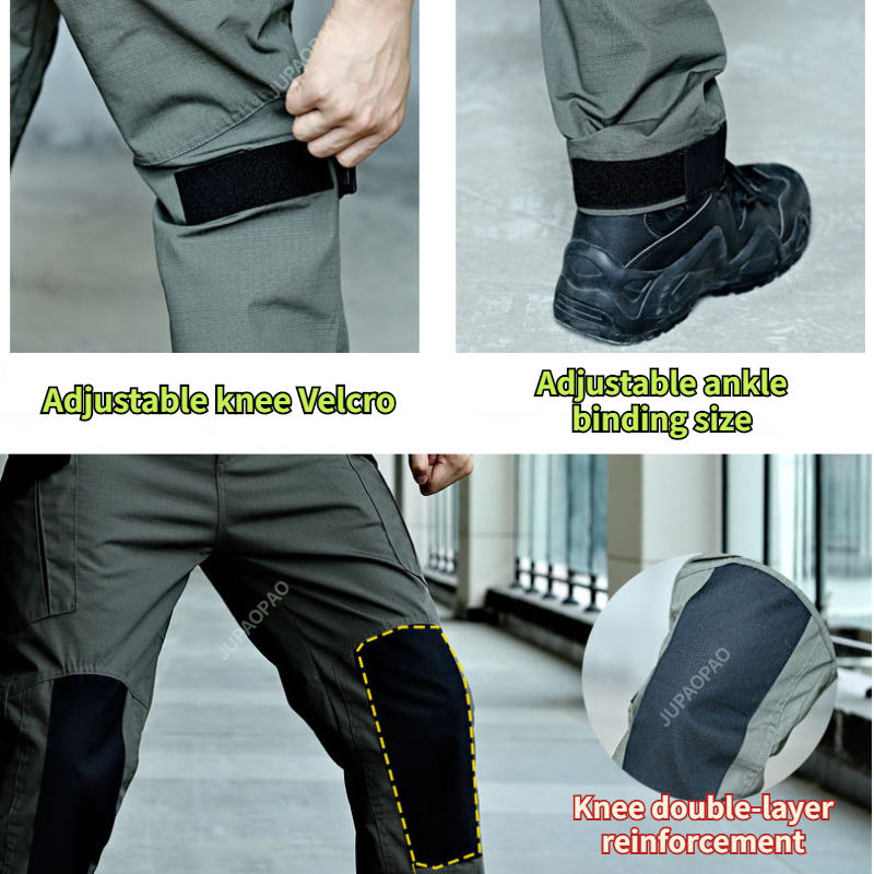 Calça comprida militar leve masculina casual, calça respirável masculina, impermeável, secagem rápida, macacão de acampamento, calça tática, verão