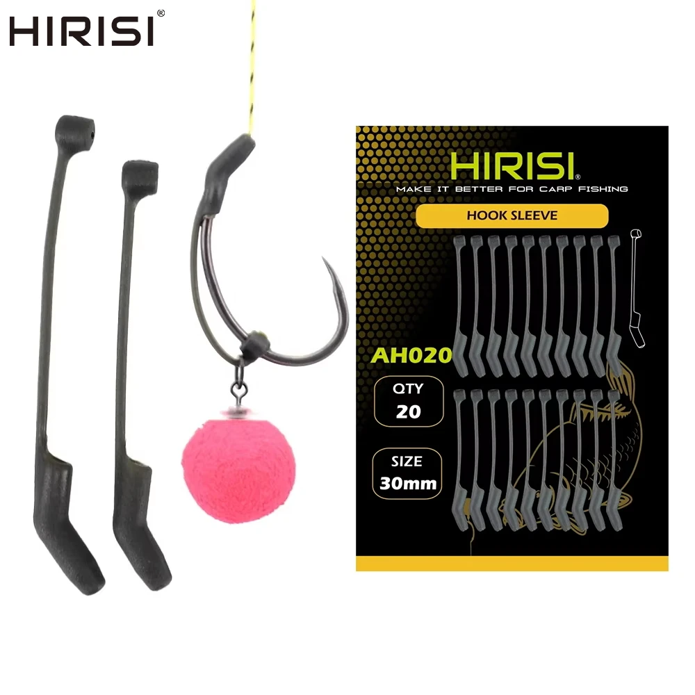 Accesorios de pesca de carpa 20 piezas, Mangas de anzuelo listas para aparejo en D, anzuelos de alineación, antienredos, Boilies Pop-Up, aparejos terminales AH020