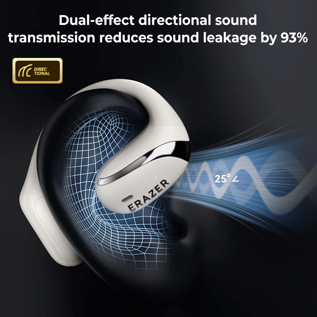 Lenovo ERAZER X9 Fones de ouvido sem fio OWS HiFi Estéreo Esportes Fones de ouvido Bluetooth abertos com microfone Chamada Redução de ruído à prova d'água
