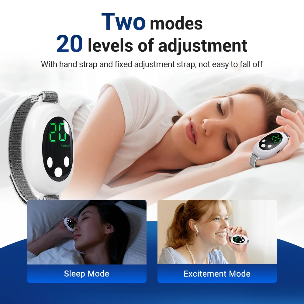 Twee modi, 20 intensiteitsniveaus, intelligent slaapapparaat, angstverlichting, neurologische slaap, slapeloosheid en rustgevend apparaat,