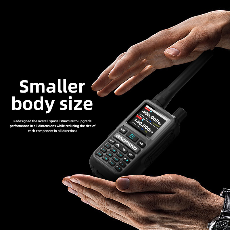 Baofeng UV-5RupgradeMini 5W Walkie Talkie (2 Pack) | Bluetooth APP, NOAA Weather, 999 Ch | USB-C Charging for Outdoor/Hunting