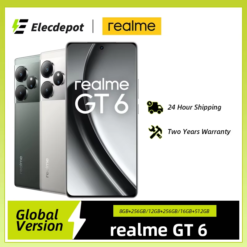 Realme-Smartphone GT6 5G, Version Globale, 6.78 Pouces, 120Hz, Snapdragon 8s, Isabel 3, 120W, SUPERVOOC Charge, Batterie 5500mAh, 50MP OIS