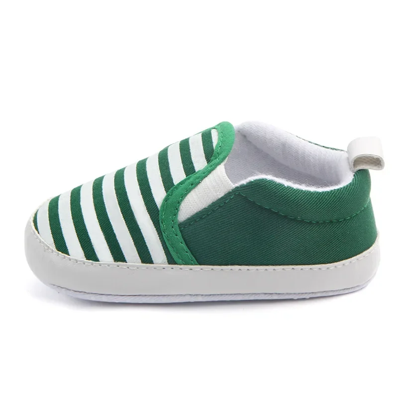 6 เดือน 1 ปี Little Boys รองเท้า Navy Stripe รองเท้าเด็กทารกแฟชั่นสาวน้อย First Walkers Soft Sole Pre Walker