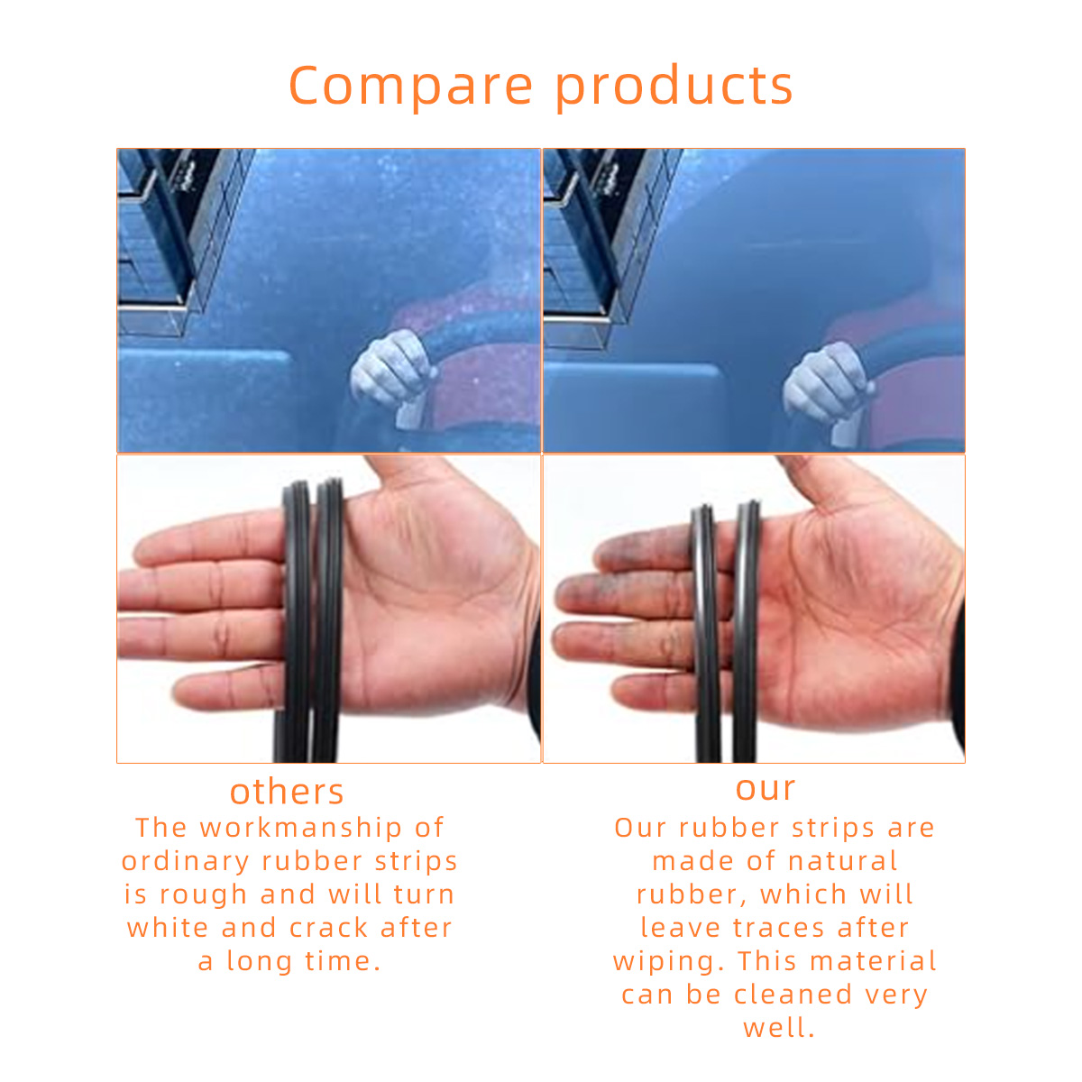 Car windshield rubber strip wiper 6mm car wiper blade 14 "16" 17 "18" 19 "20" 21 "22" 24 "26" 28 "30" 32 "wiper accessories ﻿