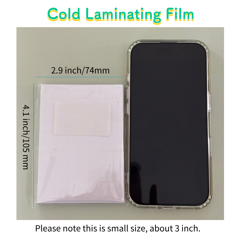50 Sheets Holographic Cold Lamination Film 4.1x2.9 Inch Clear Overlay Waterproof star Lamination Sticker Self-Adhesive paper