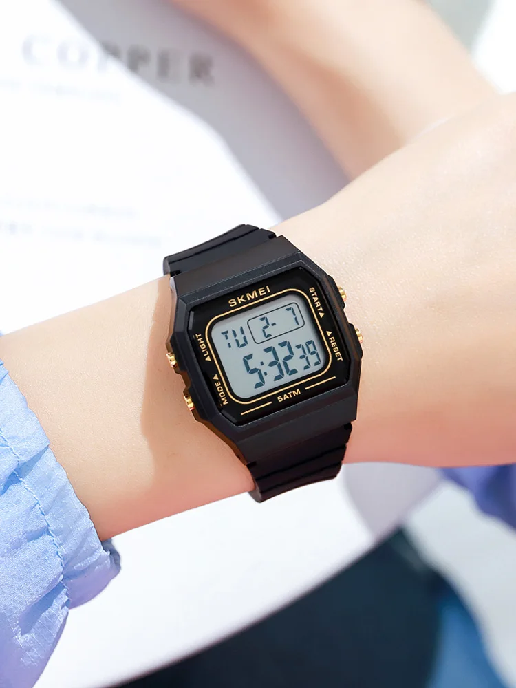Reloj electrónico SKMEI para estudiantes, reloj LED electrónico Simple resistente al agua, reloj para parejas para hombres y mujeres 1683