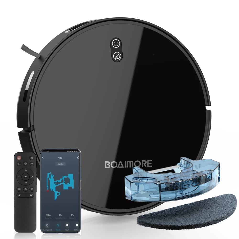 Robot aspirador Combo Mop, succión Robótica de 3500PA, Control WiFi/voz, recarga automática, pelo de mascota para Robot aspirador doméstico